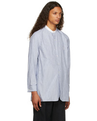 Maison Margiela Blue Cotton Striped Shirt