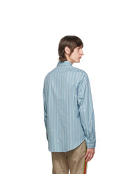 Gucci Blue Gg Striped Shirt