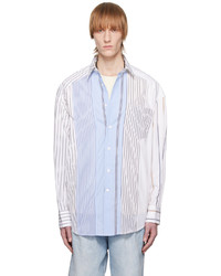 Feng Chen Wang Blue Multi Striped Shirt