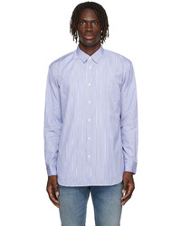 Comme Des Garcons SHIRT Blue Navy Striped Forever Shirt