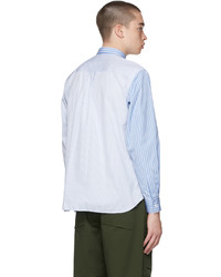 MAISON KITSUNÉ Blue Stripe One Pocket Regular Shirt
