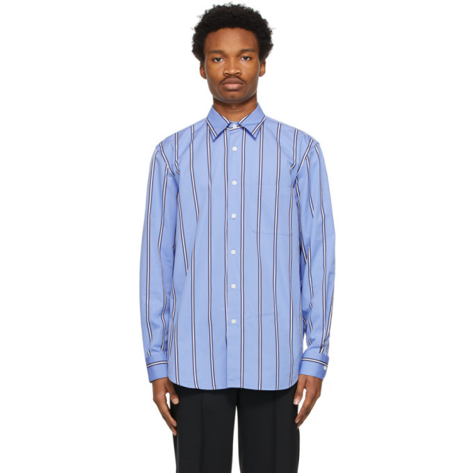 Sunflower Blue Striped Adrian Shirt, $117 | SSENSE | Lookastic