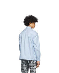 Perks And Mini Blue Striped Oversized Relaxed Shirt