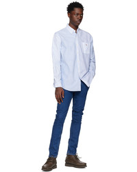 Polo Ralph Lauren Blue White Classic Fit Striped Shirt