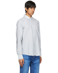 Hugo Blue White Striped Ermo Shirt