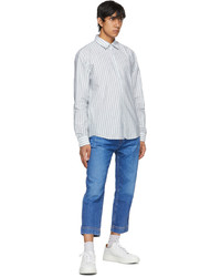 Hugo Blue White Striped Ermo Shirt