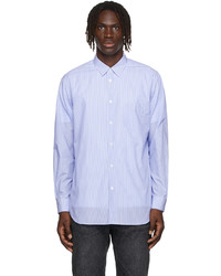 Comme Des Garcons SHIRT Blue White Striped Forever Shirt
