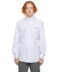 Vivienne Westwood Blue White Striped Two Button Krall Shirt
