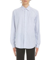 Maison Margiela Classic Stripe Cotton Button Up Shirt In Blue Stripes At Nordstrom