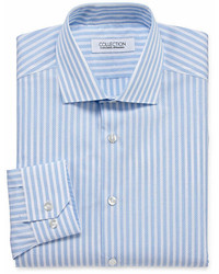 Collection Collection By Michl Strahan Wrinkle Free Cotton Stretch Big And Tall Long Sleeve Woven Stripe Dress Shirt