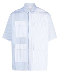 MAISON KITSUNÉ Colour Block Striped Shirt