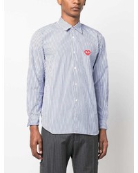 Comme Des Garcons Play Comme Des Garons Play Embroidered Logo Striped Shirt