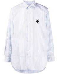 Comme Des Garcons Play Comme Des Garons Play Striped Heart Logo Shirt