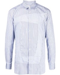 Comme Des Garcons SHIRT Comme Des Garons Shirt Panelled Striped Cotton Shirt