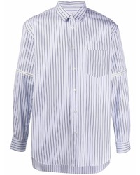 Comme Des Garcons SHIRT Comme Des Garons Shirt Striped Zipped Shirt