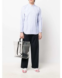 Comme Des Garcons SHIRT Comme Des Garons Shirt Vertical Stripe Print Patch Pocket Shirt