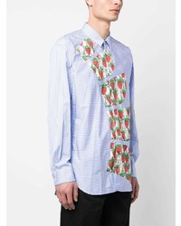 Comme Des Garcons SHIRT Comme Des Garons Shirt X Brett Westfall Strawberry Motif Striped Shirt