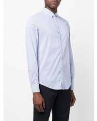 Emporio Armani Concealed Front Stripe Print Shirt