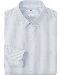 Uniqlo Easy Care Slim Fit Striped Long Sleeve Shirt