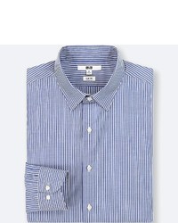 Uniqlo Easy Care Striped Slim Fit Long Sleeve Shirt
