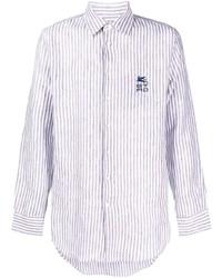 Etro Embroidered Logo Striped Shirt