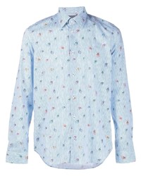 Manuel Ritz Floral Pinstripe Shirt
