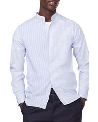 Officine Generale Gaston Patchwork Co Stripe Button Up Shirt