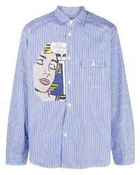 Junya Watanabe MAN Graphic Patch Striped Shirt