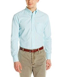 Izod Essentials Striped Long Sleeve Button Front Shirt
