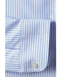Lands' End Landsend School Uniform Boys Long Sleeve Stripe Oxford Shirt