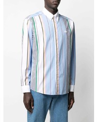 lacoste live Logo Embroidered Striped Shirt