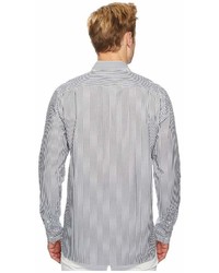 Lacoste Long Sleeve Bengale Stripe Poplin Button Down Collar Regular Long Sleeve Button Up