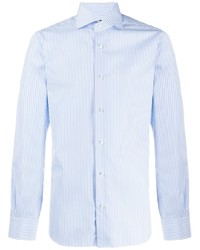 Barba Long Sleeve Striped Print Shirt