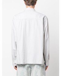Palm Angels Monogram Embroidered Striped Shirt