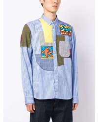 Junya Watanabe MAN Multicolour Patchwork Striped Shirt