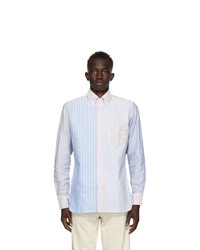 Drakes Mutlicolor Oxford Cloth Stripe Shirt