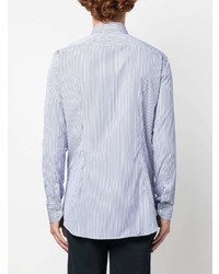 Etro Pegaso Motif Striped Cotton Shirt