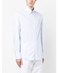 Brunello Cucinelli Pinstripe Long Sleeve Cotton Shirt