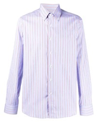 Canali Pinstripe Long Sleeve Shirt