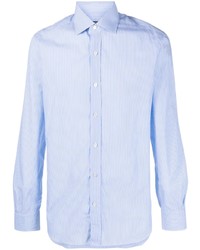 Barba Pinstripe Pattern Long Sleeve Shirt
