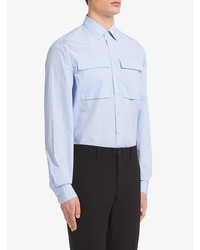 Prada Pocketed Striped Shirt