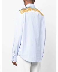 Versace Seashell Baroque Striped Shirt