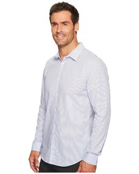 Calvin Klein Slim Fit Infinite Cool Poplin Variegated Stripe Button Down Shirt Clothing