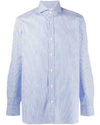 Borrelli Spread Collar Pinstripe Shirt