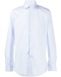 Glanshirt Spread Collar Pinstriped Shirt