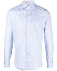 Canali Spread Collar Striped Shirt