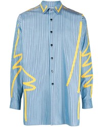 Moschino Squiggles Striped Poplin Shirt