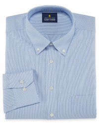 Stafford Stafford Executive Non Iron Cotton Pinpoint Oxford Big And Tall Long Sleeve Stripe Dress Shirt