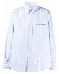 Thom Browne Straight Fit Striped Print Shirt