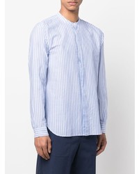 Orlebar Brown Stripe Print Band Collar Shirt